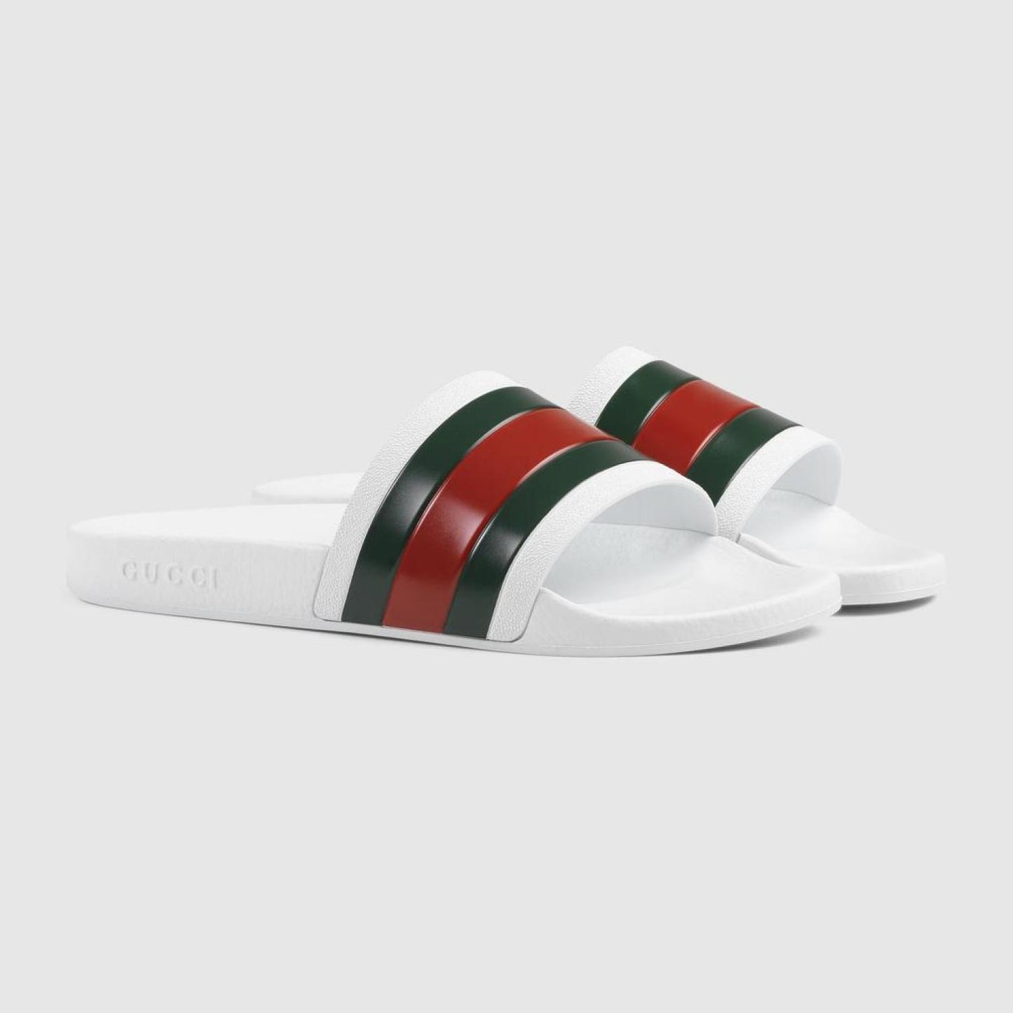 Gucci Men's Web Rubber Slides