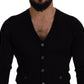 Dolce & Gabbana Elegant Wool Buttoned Black Cardigan