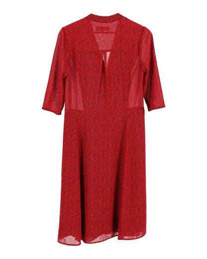 Michael Michael Kors Heart Print Dress in Red Polyester