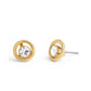 Faux Stone Convertible Halo Stone Stud Earrings