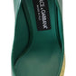 Dolce & Gabbana Emerald Elegance Leather Heels Pumps