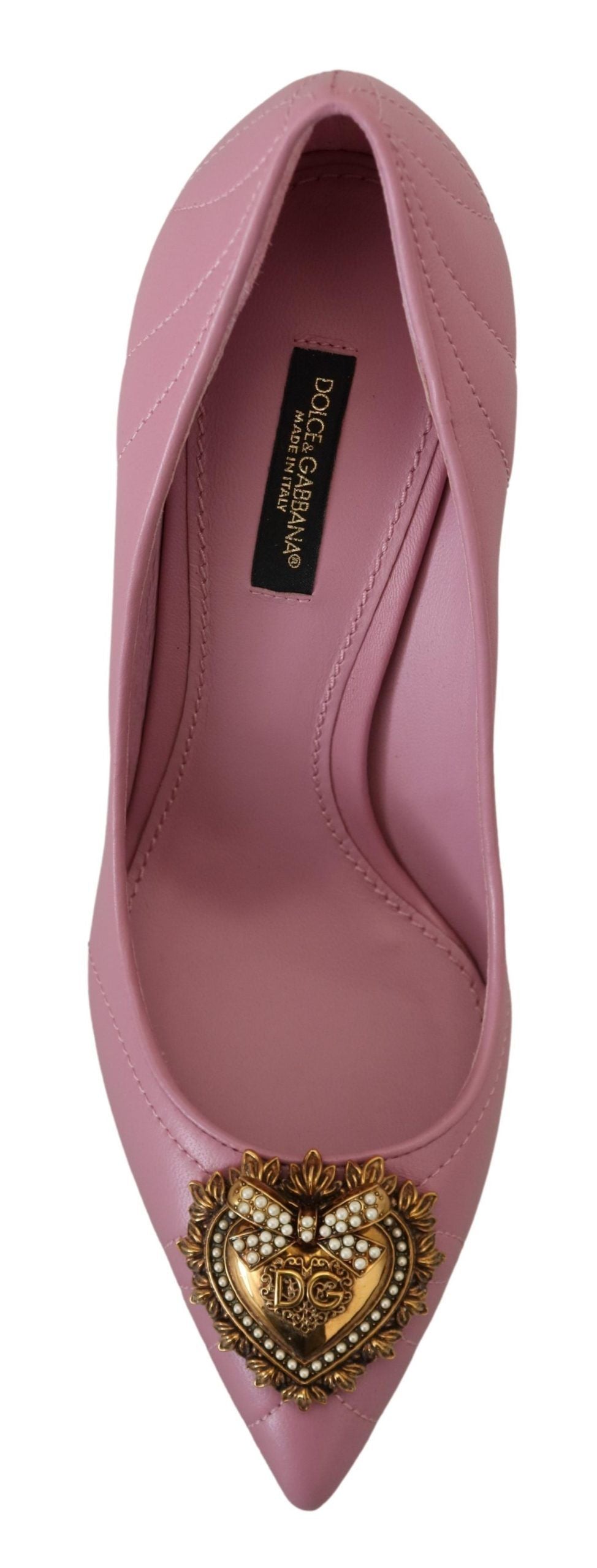 Dolce & Gabbana Devotion Leather Heels in Pink