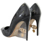 Dolce & Gabbana Elegant Black Gold Detail Heels Pumps