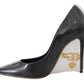 Dolce & Gabbana Elegant Black Gold Detail Heels Pumps