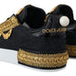 Dolce & Gabbana Elegant Portofino Leather Sneakers in Black