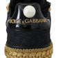 Dolce & Gabbana Elegant Portofino Leather Sneakers in Black