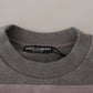 Dolce & Gabbana Chic Grey Cotton Heart Tee with Bell Sleeves