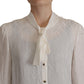 Dolce & Gabbana Elegant Silk Ascot Collar Blouse