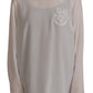 Dolce & Gabbana Elegant Silk Top with Logo Embroidery