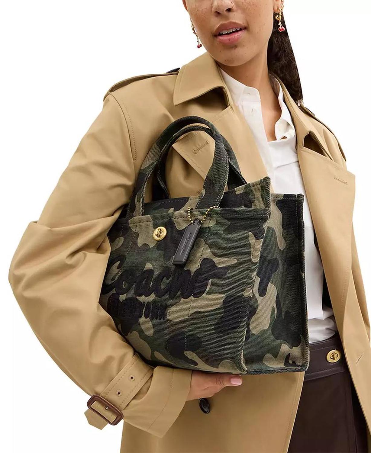 Camo Print Canvas Medium Cargo Tote