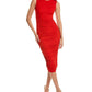 Michael Kors Collection Jersey Ruched Sheath Dress