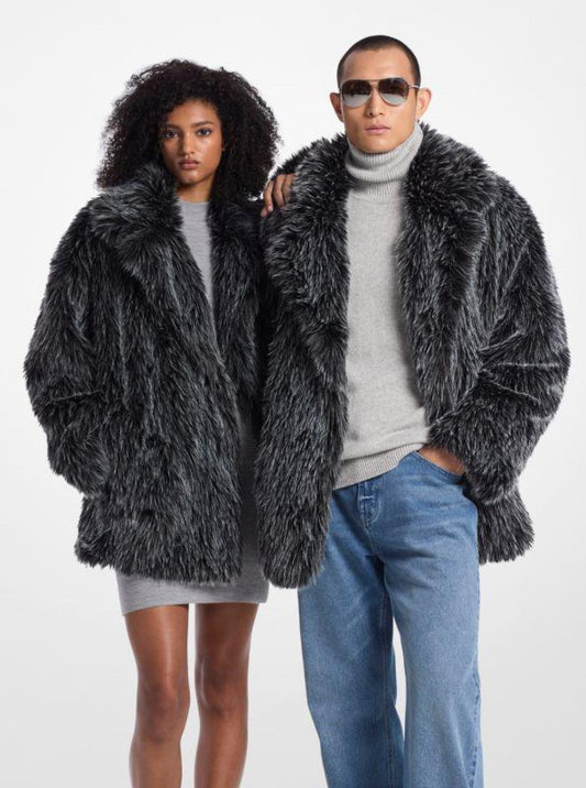 Faux Fur Peacoat