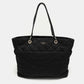 Black Quilted Nylon Tote