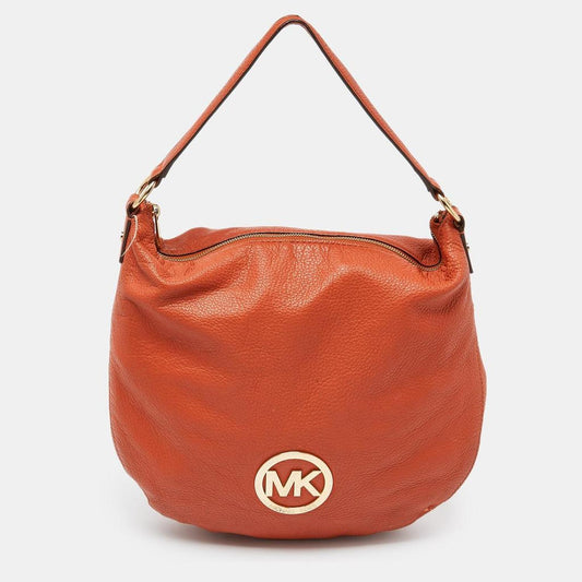 Michael Kors Orange Leather Hobo