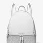 Rhea Medium Color-Block Logo Backpack