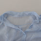 Dolce & Gabbana Elegant Silk Ascot Collar Blouse in Light Blue