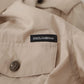 Dolce & Gabbana Elegant Beige Cotton Long Sleeve Shirt