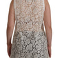 Dolce & Gabbana Elegant White Embellished Sleeveless Tee