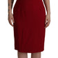 Dolce & Gabbana Elegant Red Square Neck Midi Dress