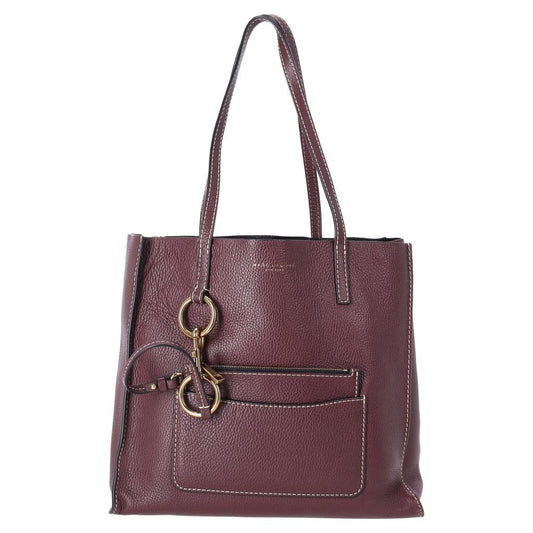 The Bold Grind E/W Shopper Bag in Burgundy Leather