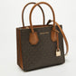 Michael Kors Two Tone Signature Coated Canvas Small Mercer Tote