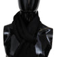 Missoni Black Wool Blend Unisex Neck Wrap Fringes Men's Scarf