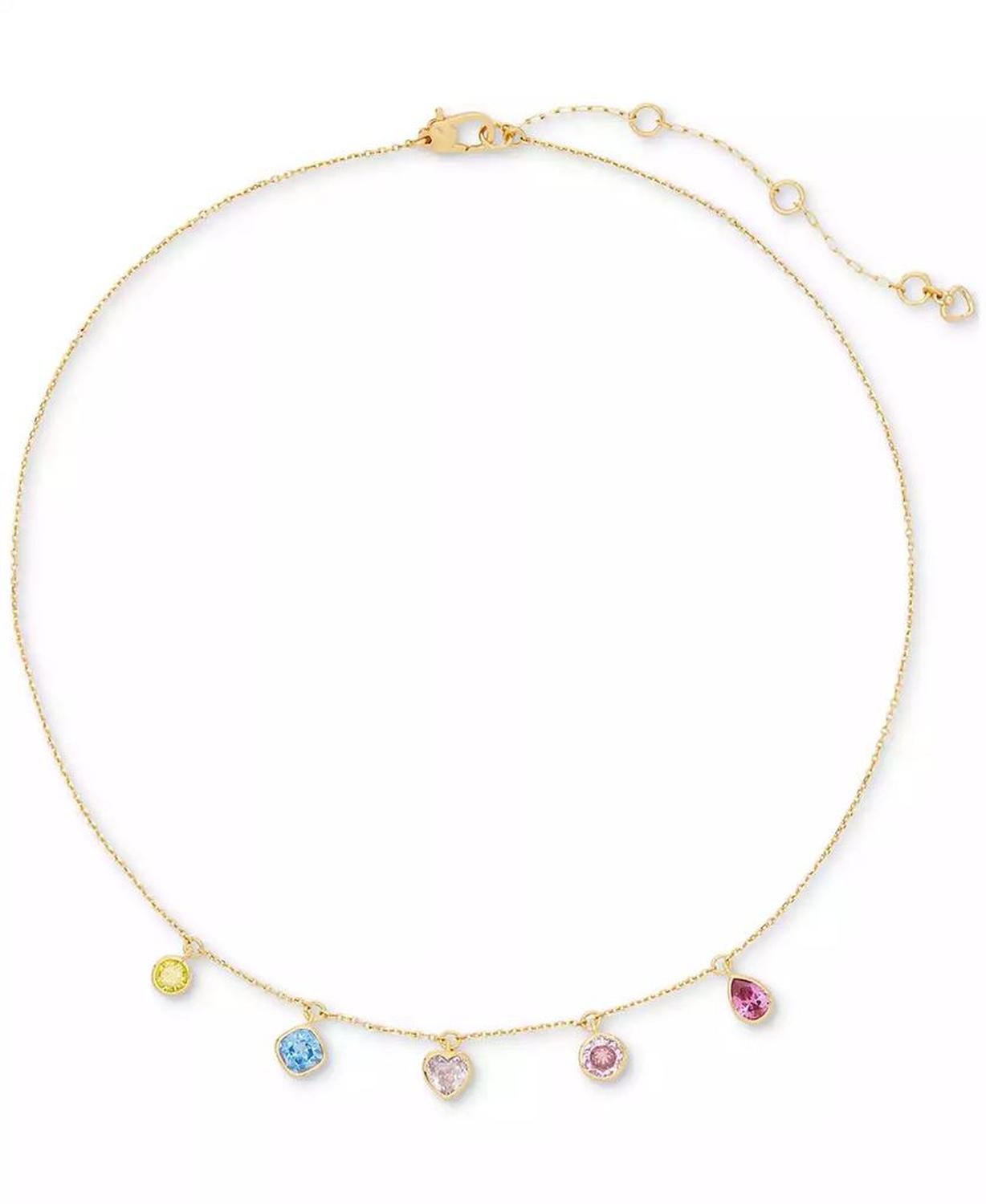 Bubbly Bezel Frontal Necklace, 16" + 3" extender