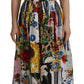 Dolce & Gabbana Elegant Floral A-Line Cotton Dress