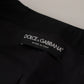 Dolce & Gabbana Sleek Black Snap Jacket with Silk Lining