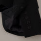 Dolce & Gabbana Sleek Black Snap Jacket with Silk Lining