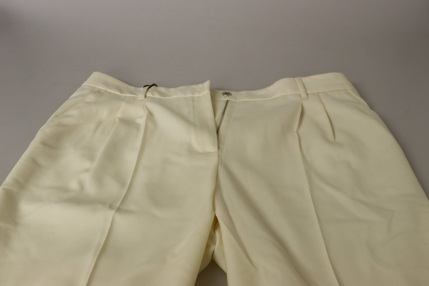 Dolce & Gabbana Elegant Ivory High-Waist Wool Pants