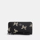 Long Zip Around Wallet With Bow Print