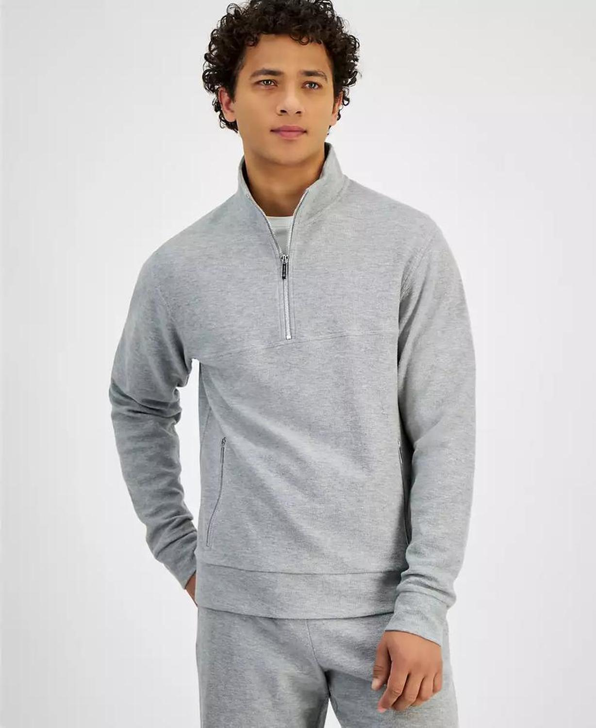 Men's Modern-Fit 1/4-Zip Terry Sweatshirt