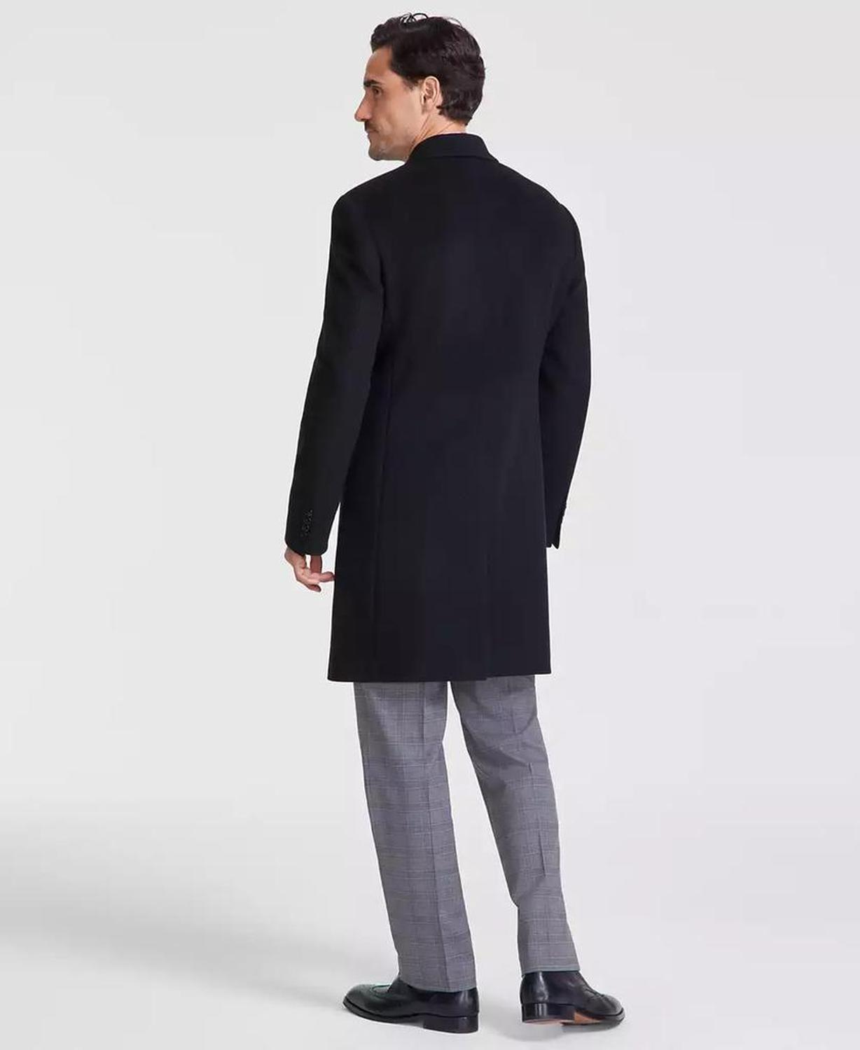 Men's Classic-Fit Wool Cashmere Solid Overcoat