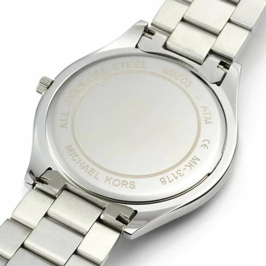 Michael Kors Slim Runway MK3178 Women's Silver Quartz 42MM Watch