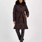 Women's Faux-Fur-Collar Belted Puffer Coat, Created for Macy's