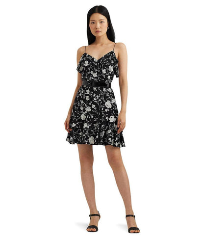 Floral Georgette Sleeveless Dress