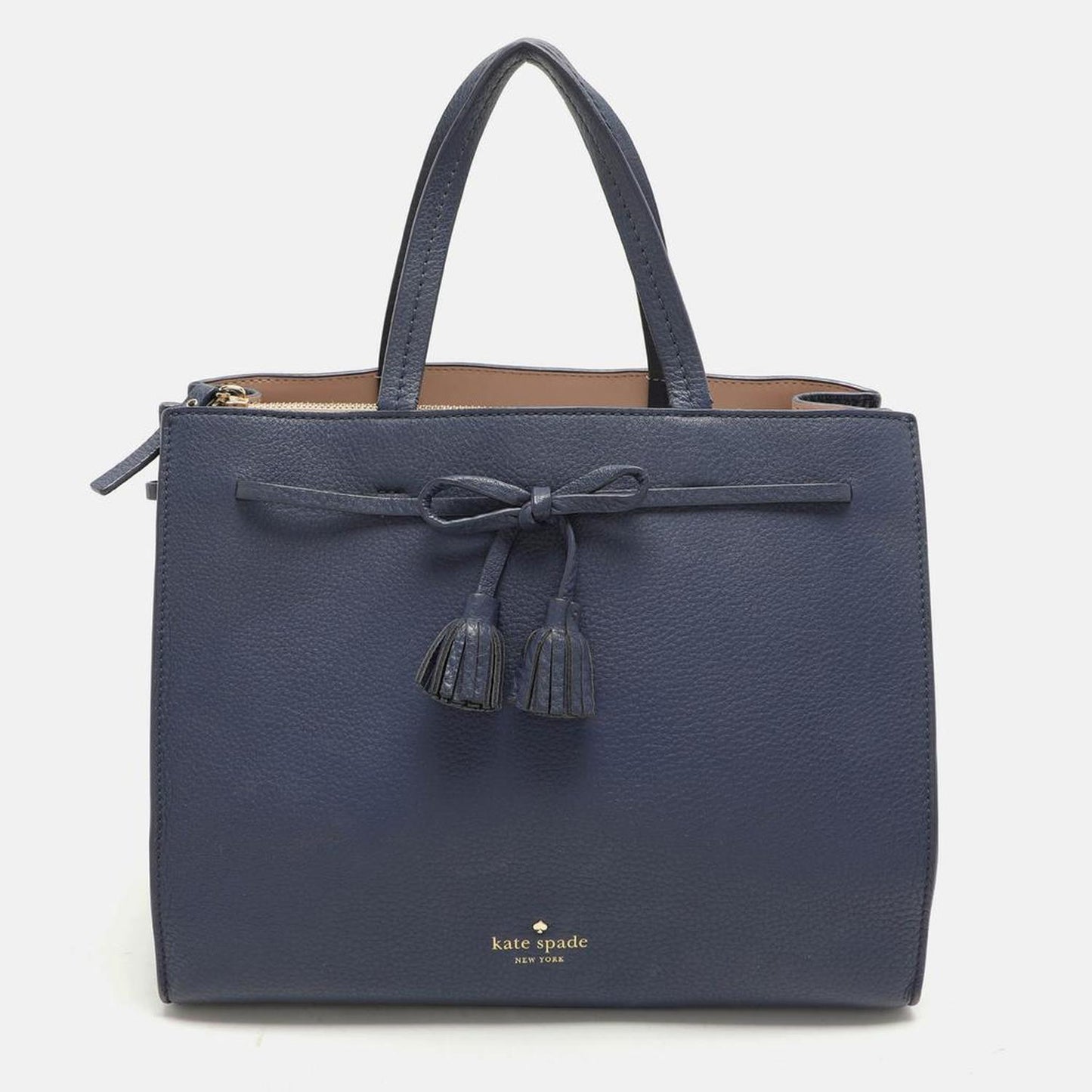 Blue Leather Hayes Street Tote