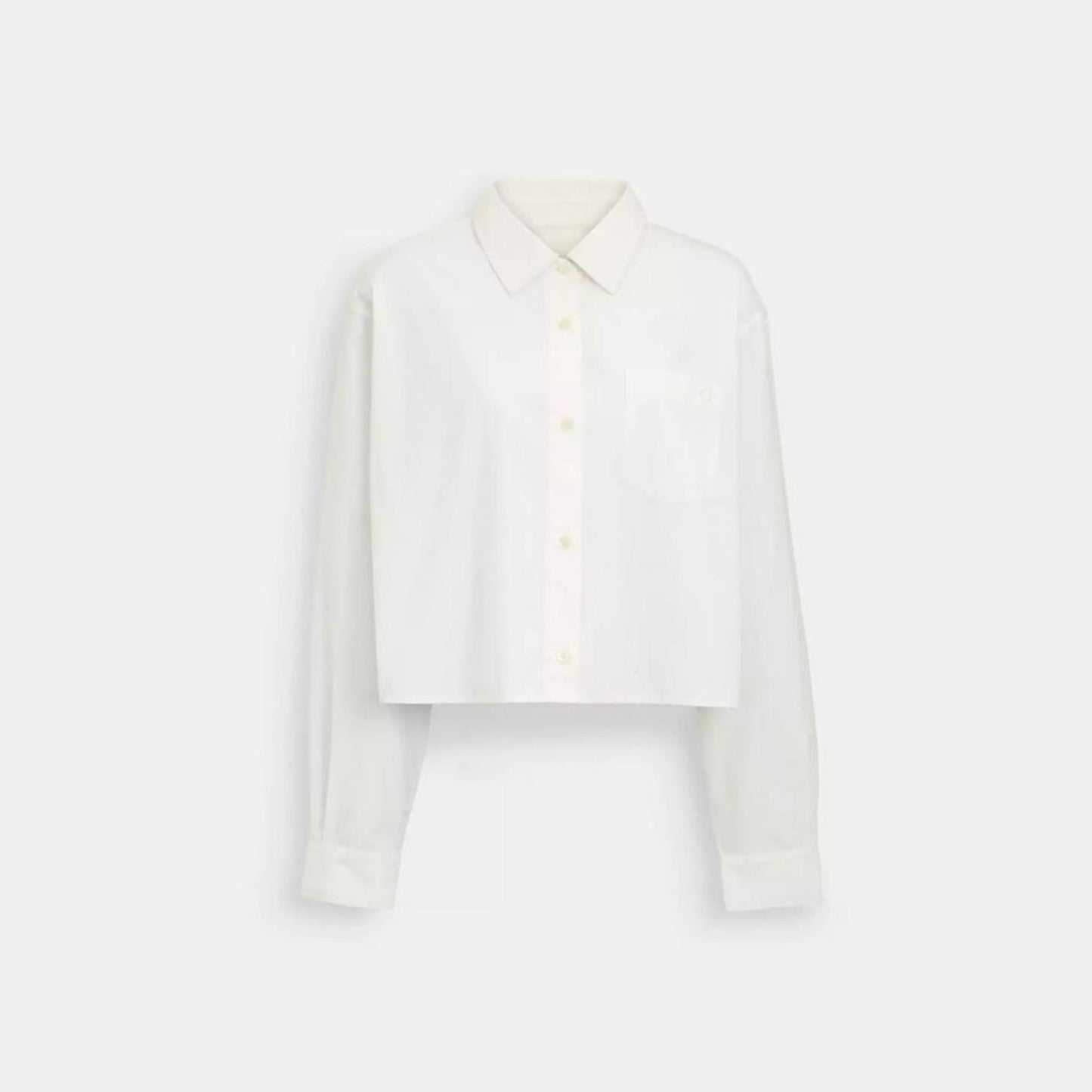 Coach Outlet Cropped Poplin Shirt In Organic Cotton