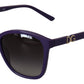 Dolce & Gabbana Elegant Violet Round Sunglasses for Women