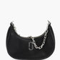 Leather Hobo Bag With Chain Shoulder Strap