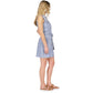 Women's Denim Frayed-Neck Sleeveless Dress