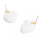 Faux Stone Vintage Charms Signature Puffy Heart Drop Earrings