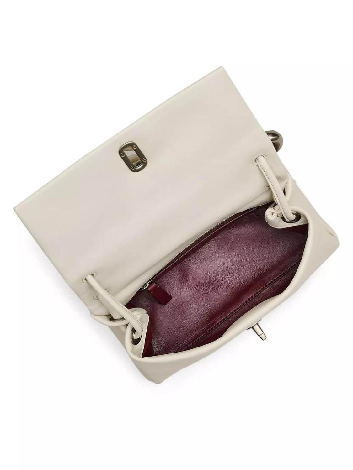 The Mini Dual Leather Top Handle Bag