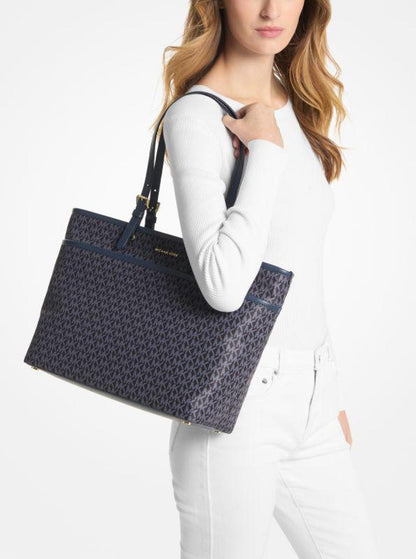 Winston Large Signature Logo Print Woven Tote Bag