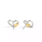 Two-Tone Signature Carabiner Heart Stud Earrings