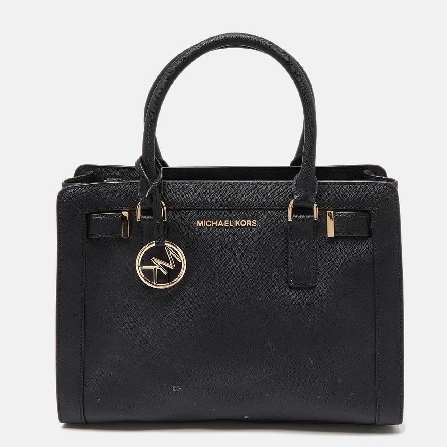 Michael Kors Black Leather Medium East West Dillon Tote