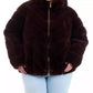 Plus Size Hooded Faux-Fur Coat