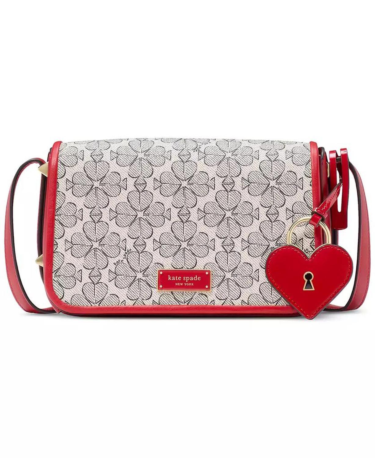 Liv Valentine's Day Spade Flower Canvas Crossbody Bag