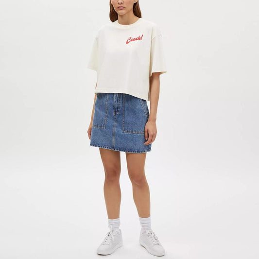 Coach Outlet Boardwalk Cropped T Shirt In Organic Cotton